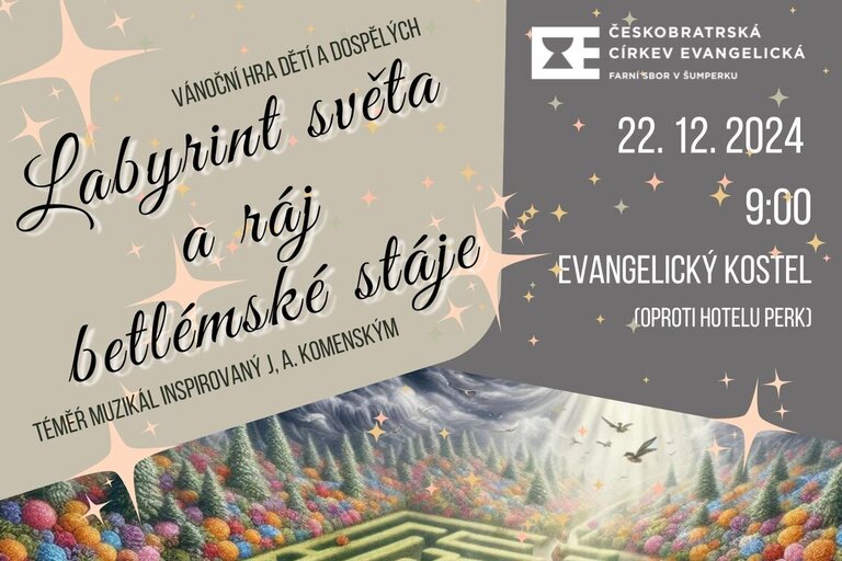 Vánoční hra Labyrint světa a ráj Betlémské stáje už 22. 12. v 9:00